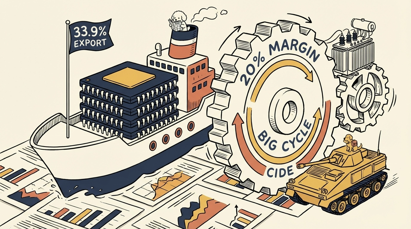 [R&E] 반도체 수출 +33.9% 쾌거, '중후장대' 20% 마진 빅사이클 진입